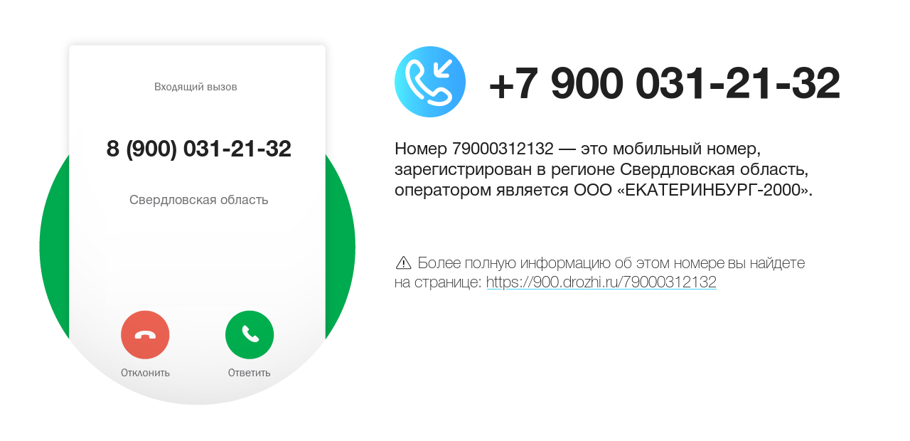 Номер телефона 8 (900) 031-21-32