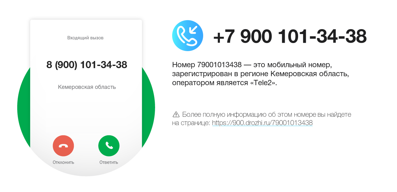 Номер телефона 8 (900) 101-34-38