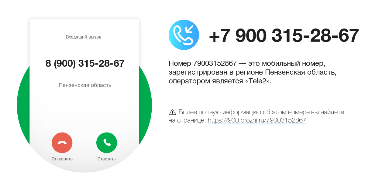 Номер телефона 8 (900) 315-28-67