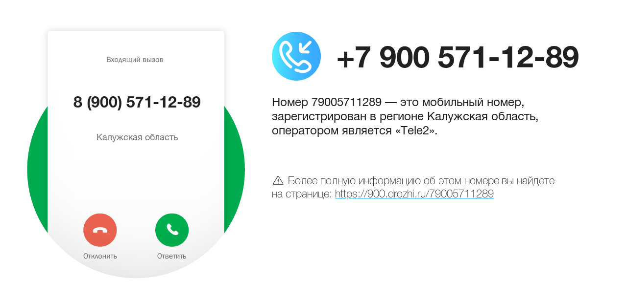 Номер телефона 8 (900) 571-12-89