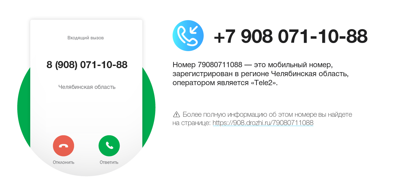 Номер телефона 8 (908) 071-10-88