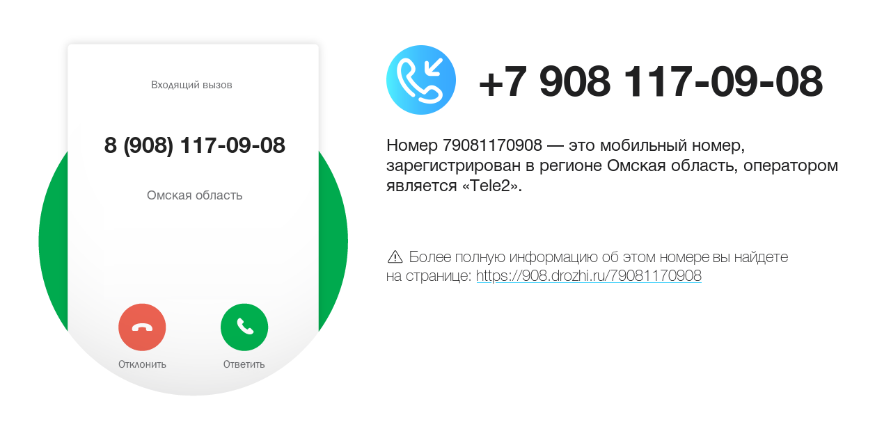 Номер телефона 8 (908) 117-09-08